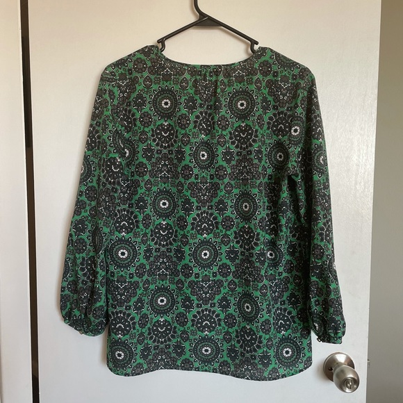 Juicy Couture Tie Front Floral Blouse - Size 4 - Picture 5 of 10